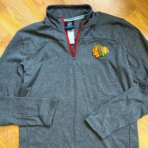 Chicago black hawks youth 14/16 quarter zip pullover sweatshirt